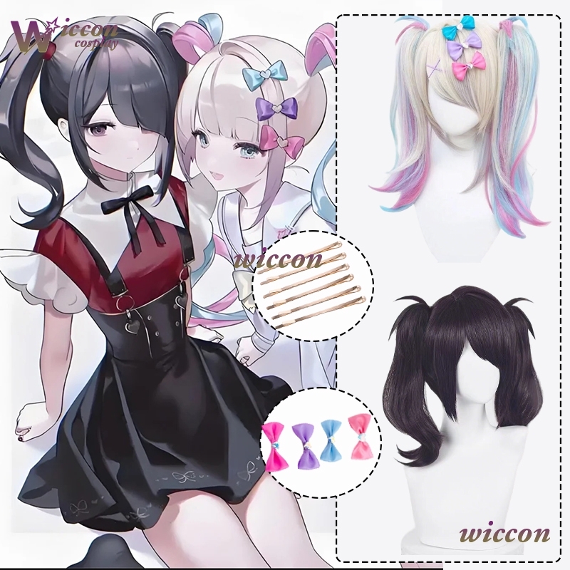 Anime Cosplay Girl With Black Hair - Волосы Angel-chan, термостойкие синтетические волосы, 2